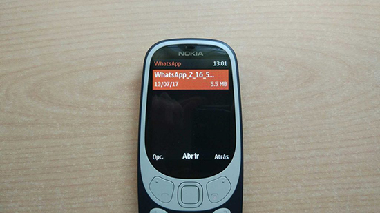 Есть ли WhatsApp на телефоне Nokia 3310 2017 года