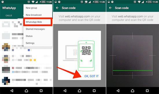 Можно ли открыть WhatsApp Web на смартфоне