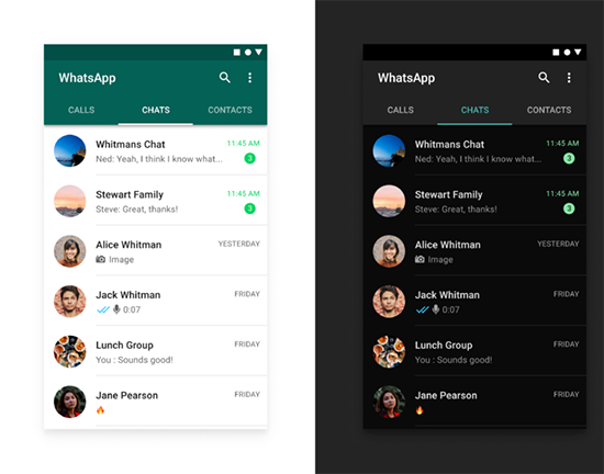 Как включить черную тему в WhatsApp на телефоне